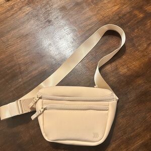 Beige Belt Bag with Adjustable Strap